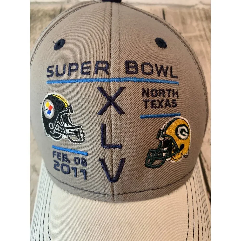 NFL Reebok Men’s Super Bowl XLV 2011 Steelers vs Packers Hat / OSFA